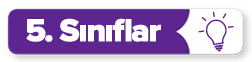 5 Sınıflar