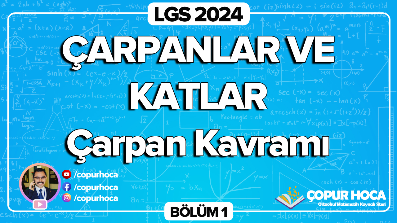 LGS 2024 Matematik | Çarpanlar ve Katlar | Çarpan Kavramı 1.Bölüm